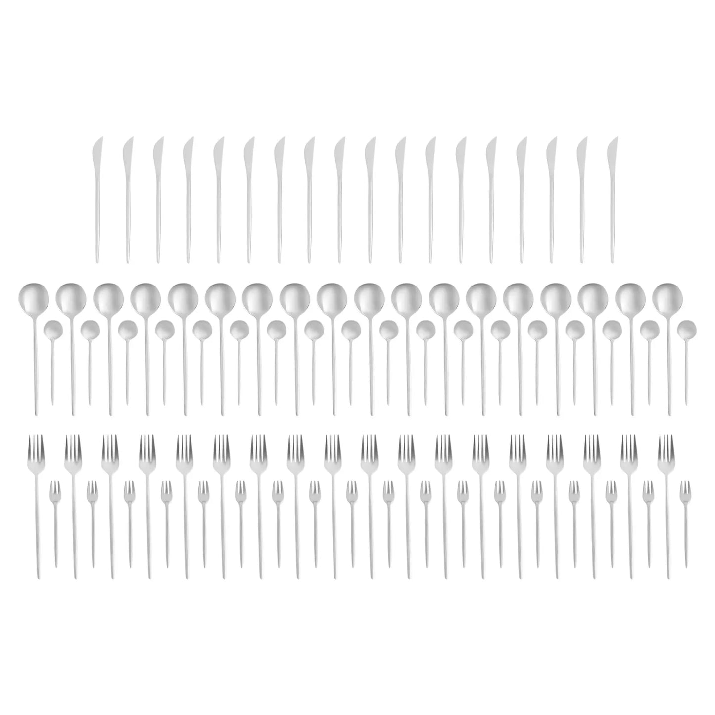 90Pcs Stainless Steel Flatware