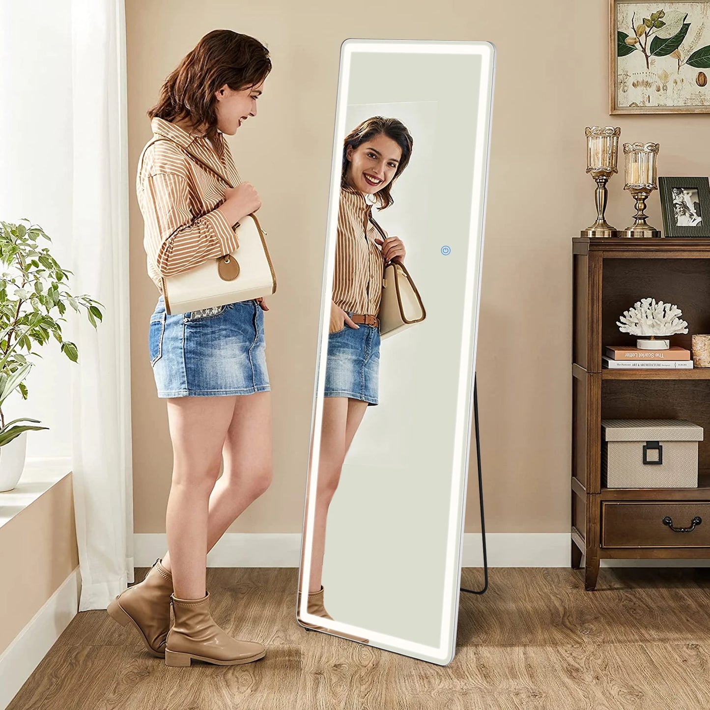 64"x21" Full Length Mirror Standing Hanging or Wall-Mounted Mirror