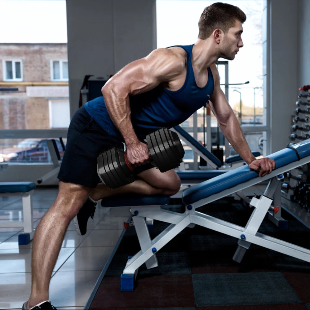 5 in 1 Single Adjustable Dumbbell with Anti-Slip Metal Handle