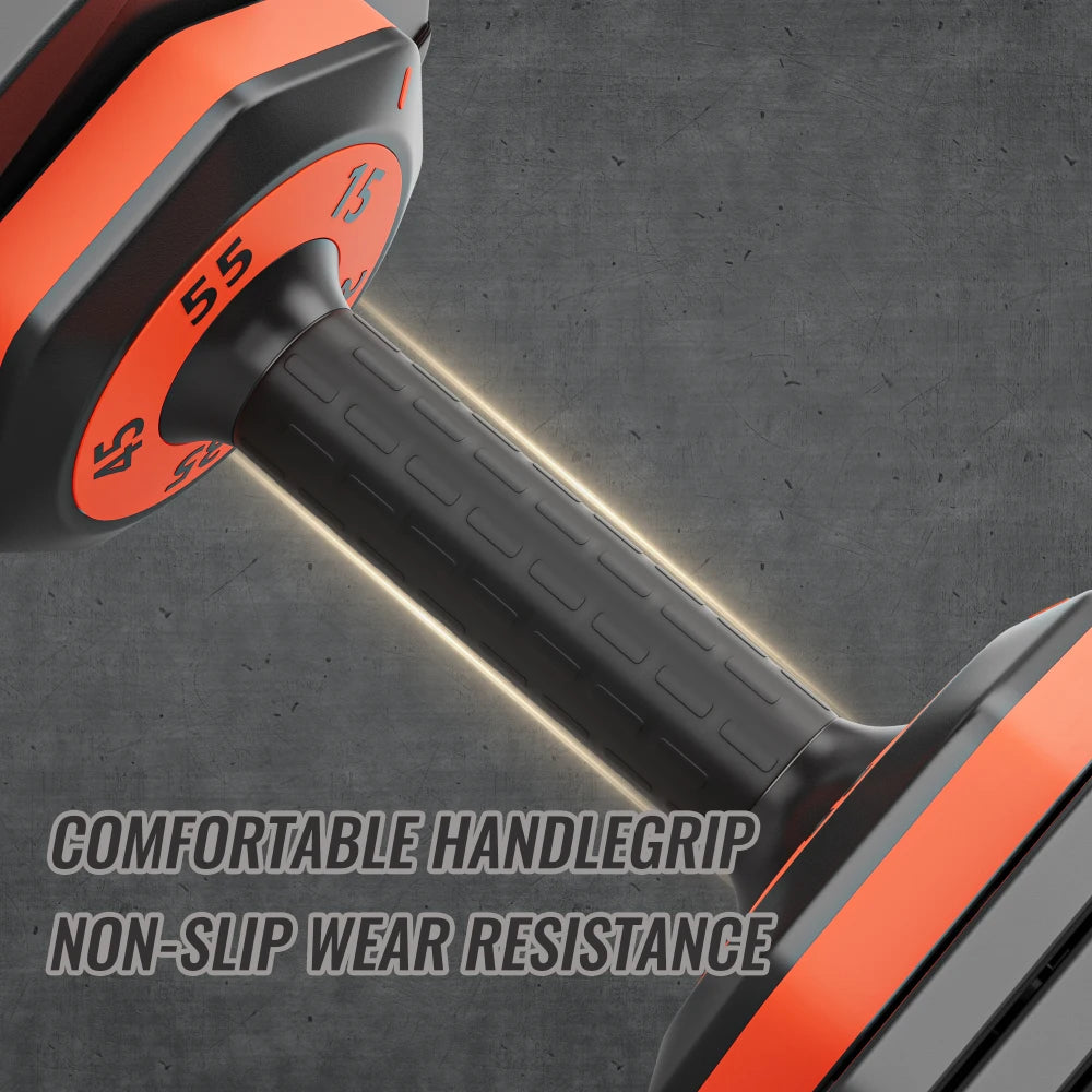 5 in 1 Single Adjustable Dumbbell with Anti-Slip Metal Handle