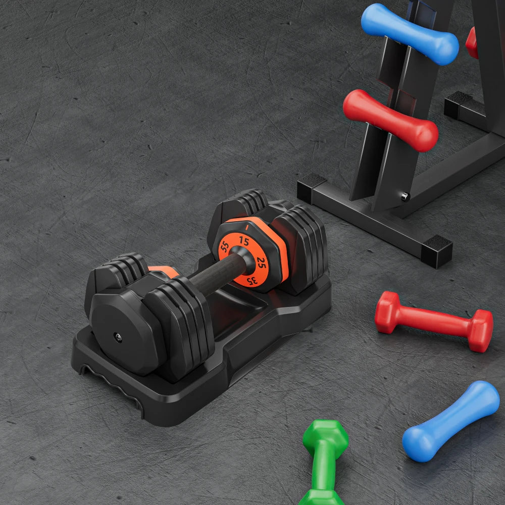 5 in 1 Single Adjustable Dumbbell with Anti-Slip Metal Handle