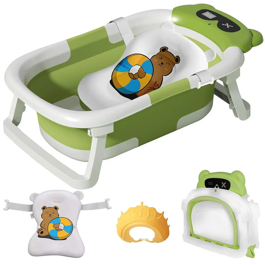Foldable Baby Bathtub with Thermometer