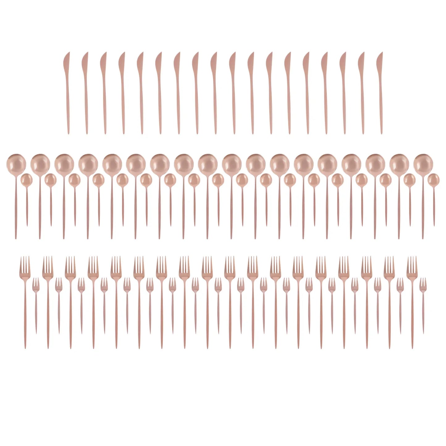 90Pcs Stainless Steel Flatware