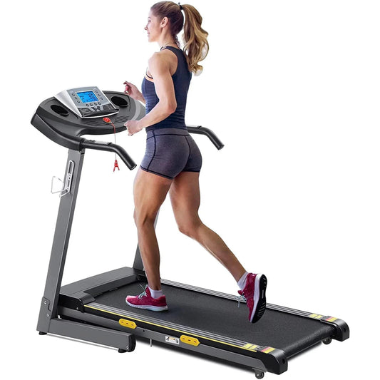 Folding 17'' Electric Treadmill with Auto Incline with 15 Training Programs
