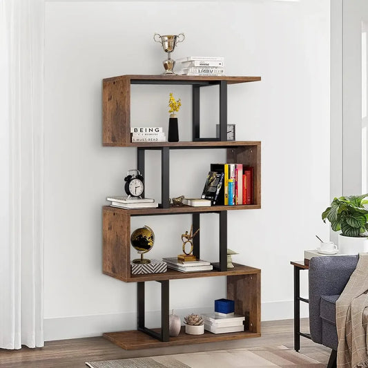 Modern, Multifunctional Geometric Bookcase Storage Display Shelf