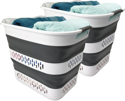 10.5 Gallon Collapsible Plastic Laundry Basket
