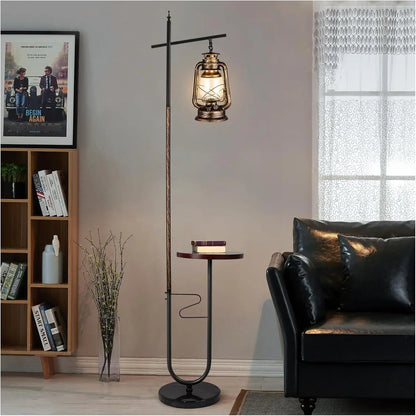 Vintage, Standing Rustic Lantern Floor Lamp