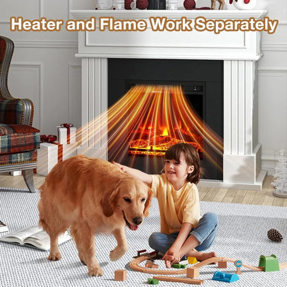 Electric Fireplace with Mantle