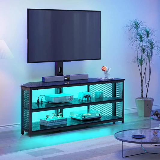 TV, Entertainment Center with LED Lights