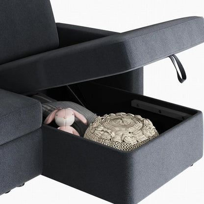 Sectional Sofa L-Shaped Sofa w/Pull Out Bed