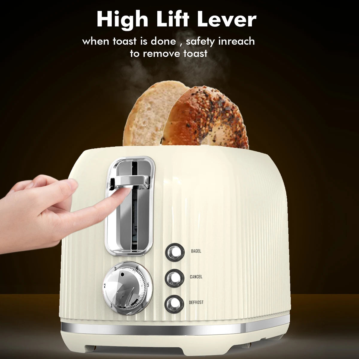 Extra Wide Slot 2 Slice Toaster