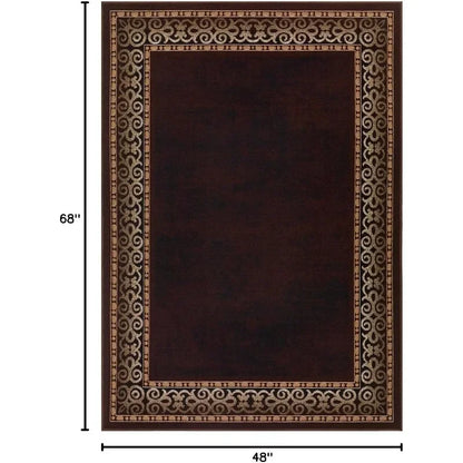 Bordered Modern Indoor Area Rug