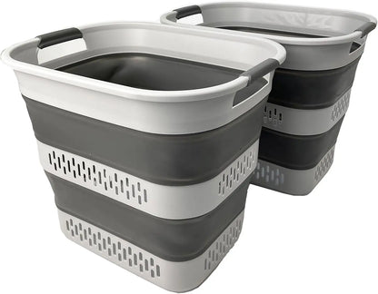 10.5 Gallon Collapsible Plastic Laundry Basket
