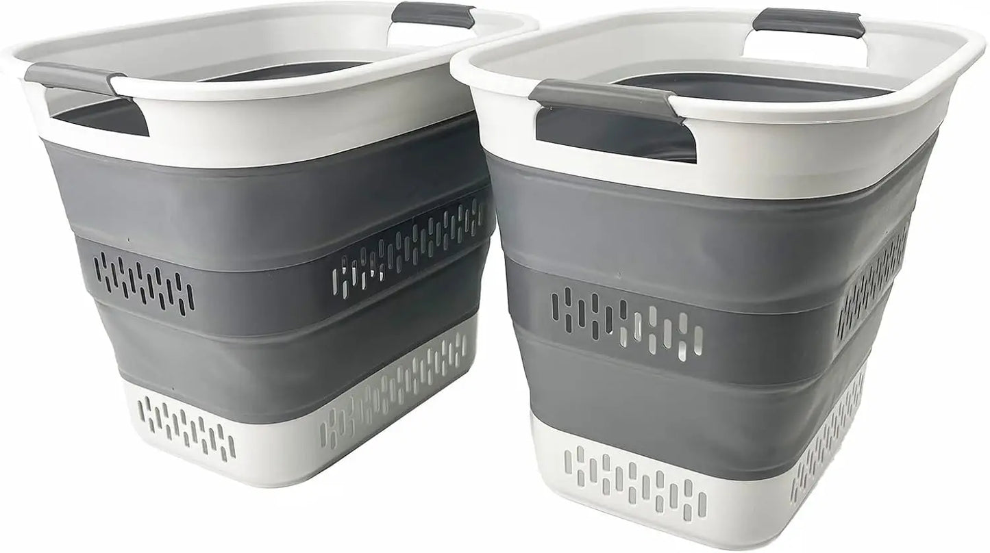 10.5 Gallon Collapsible Plastic Laundry Basket
