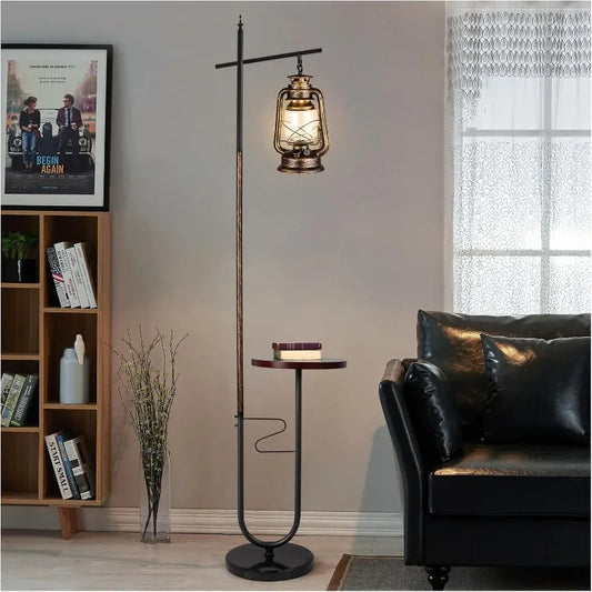 Vintage, Standing Rustic Lantern Floor Lamp