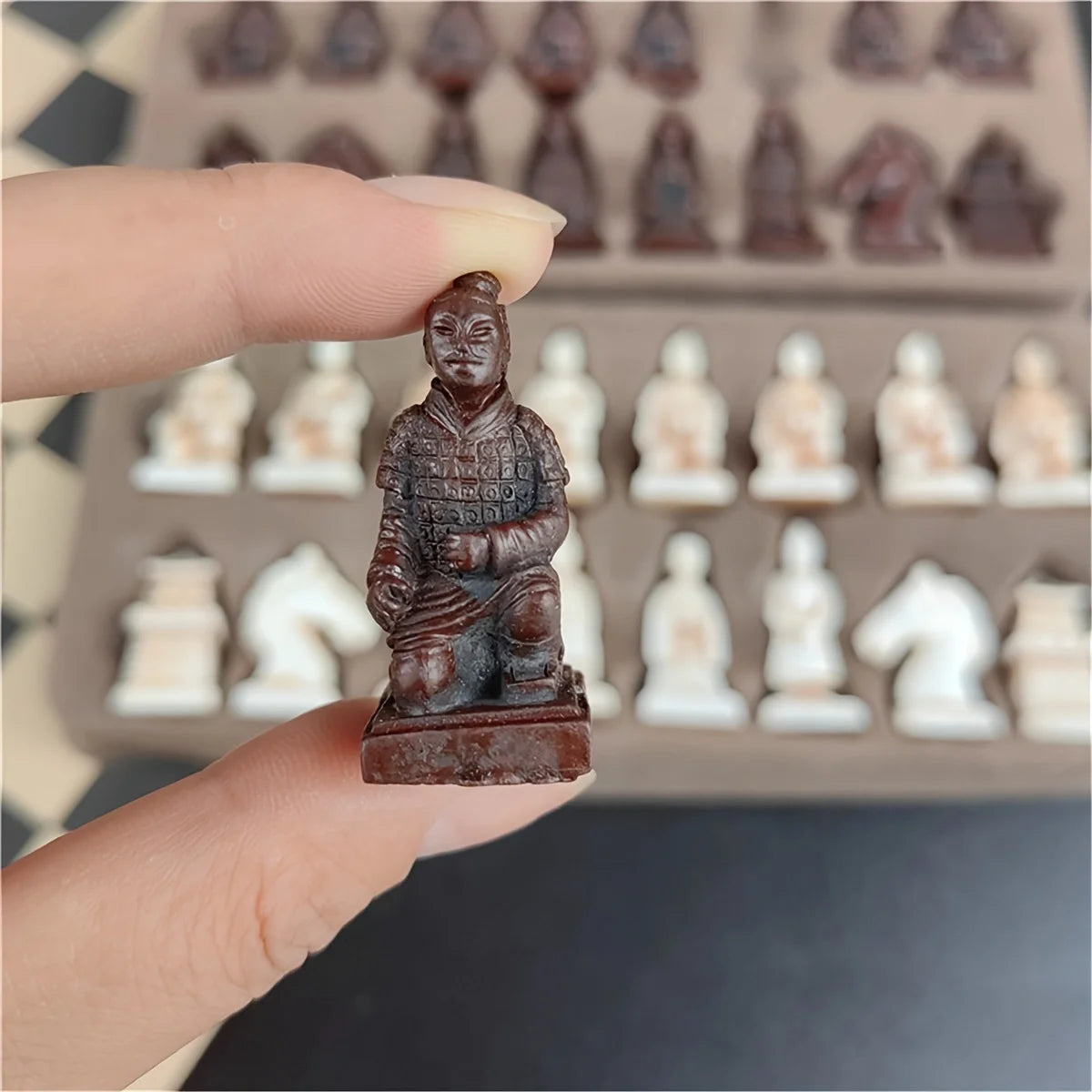 Small Terra Cotta Warriors Chess Set