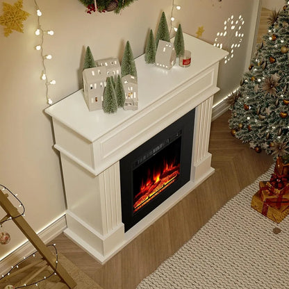 Electric Fireplace with Mantle
