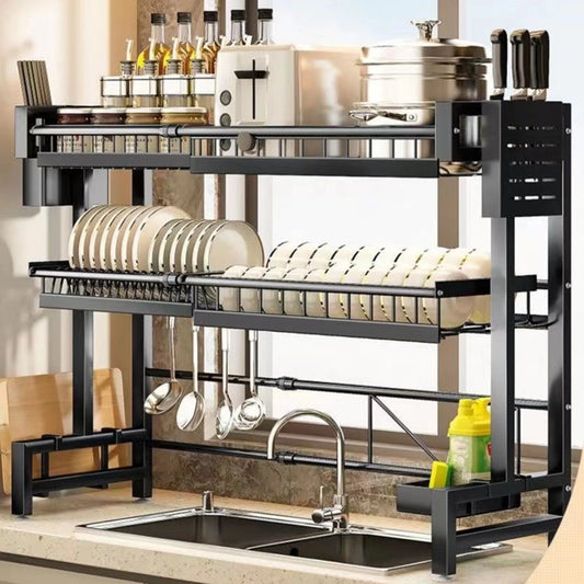 Multifunctional Above Sink Stretchable Draining Organizer