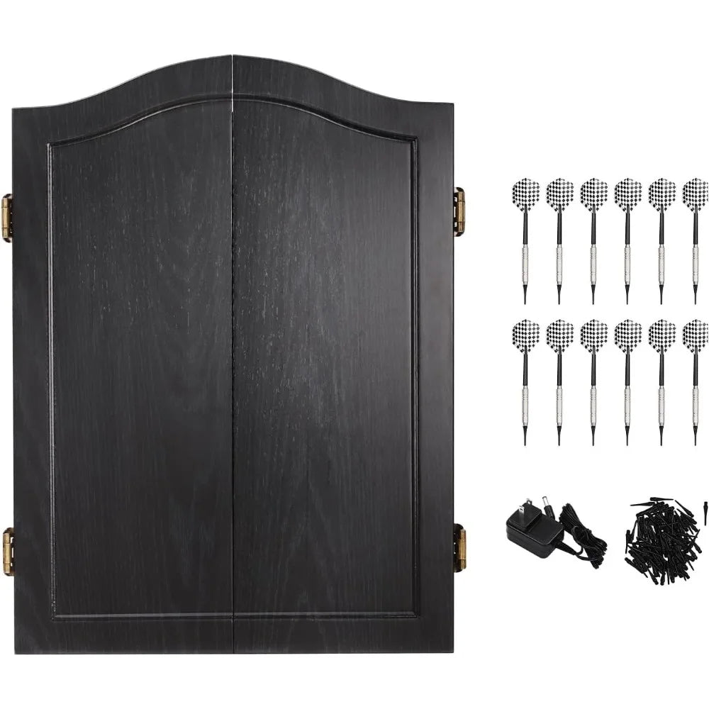 Dartboard Cabinet Set with Electronic Scoreboard