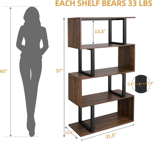 Modern, Multifunctional Geometric Bookcase Storage Display Shelf