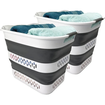 10.5 Gallon Collapsible Plastic Laundry Basket