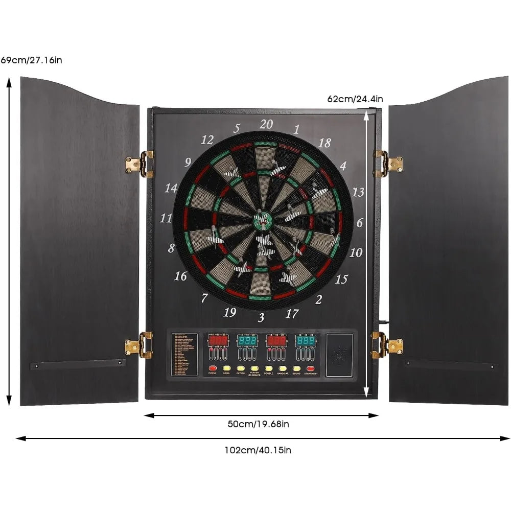 Dartboard Cabinet Set with Electronic Scoreboard