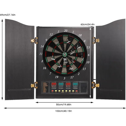 Dartboard Cabinet Set with Electronic Scoreboard