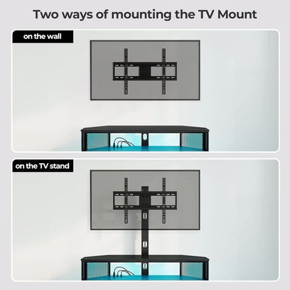 TV, Entertainment Center with LED Lights