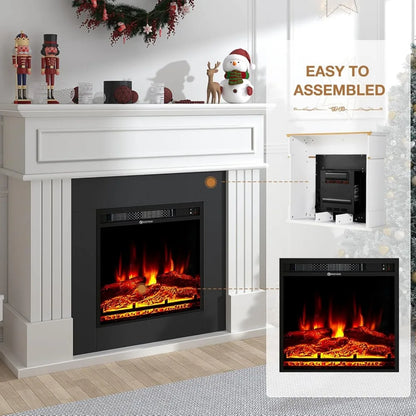 Electric Fireplace with Mantle