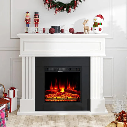 Electric Fireplace with Mantle
