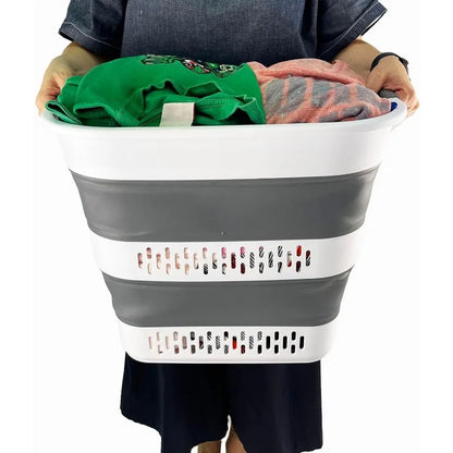 10.5 Gallon Collapsible Plastic Laundry Basket